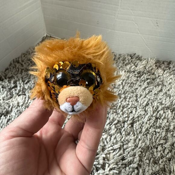 Ty Regal Flippables Sequin Teeny Beanie Boo Gold Lion - Picture 3 of 11